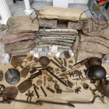 Ricostruzione di una trincea dopo la battaglia